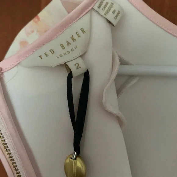 Ted Baker Floral Mini Dress (Small, fits like 4, Ted 2) - Picture 4 of 5